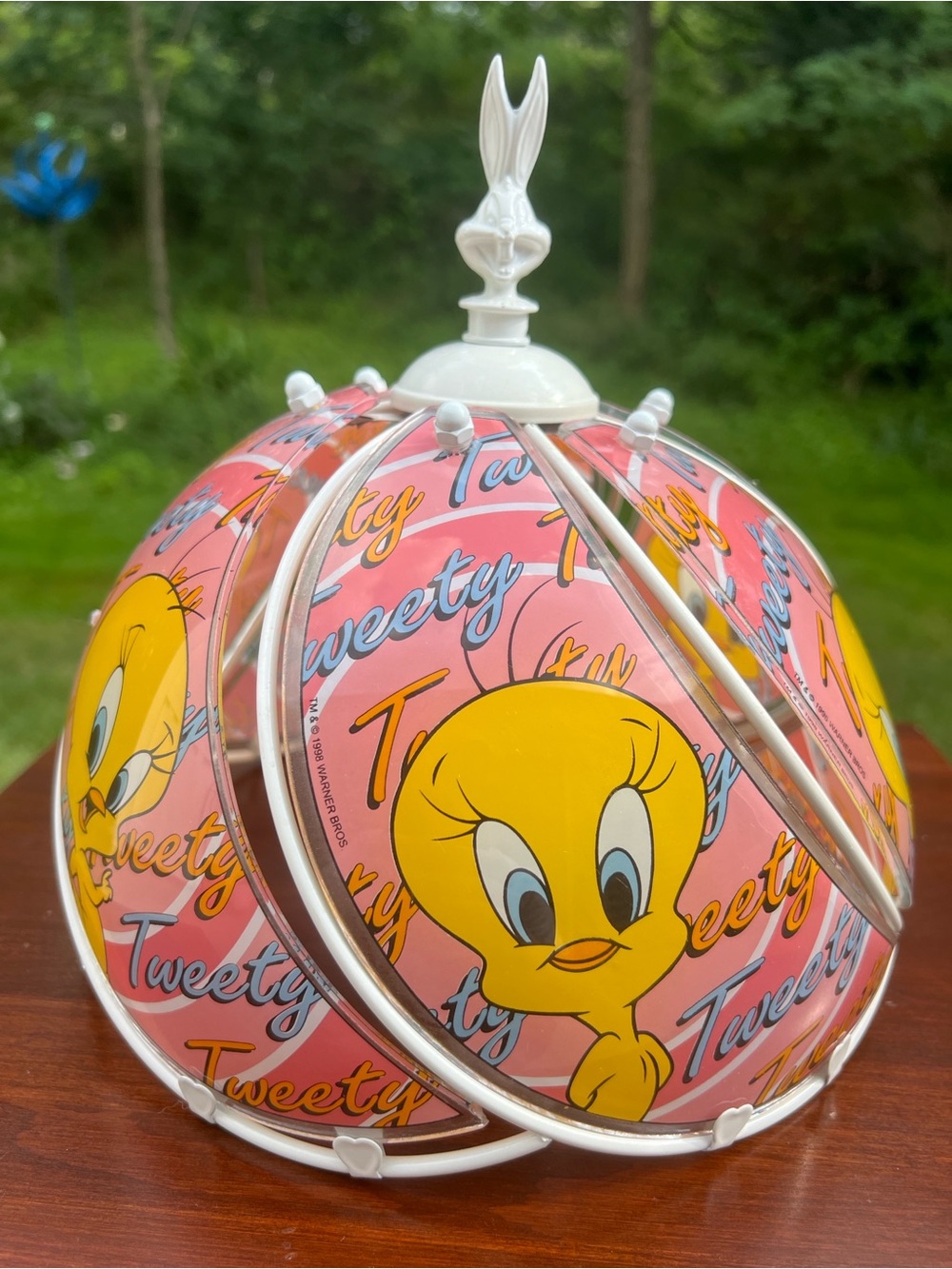 VTG Dale Tiffany Looney Tunes Tweety Bird Touch Lamp Glass Shade 9 inch fitter